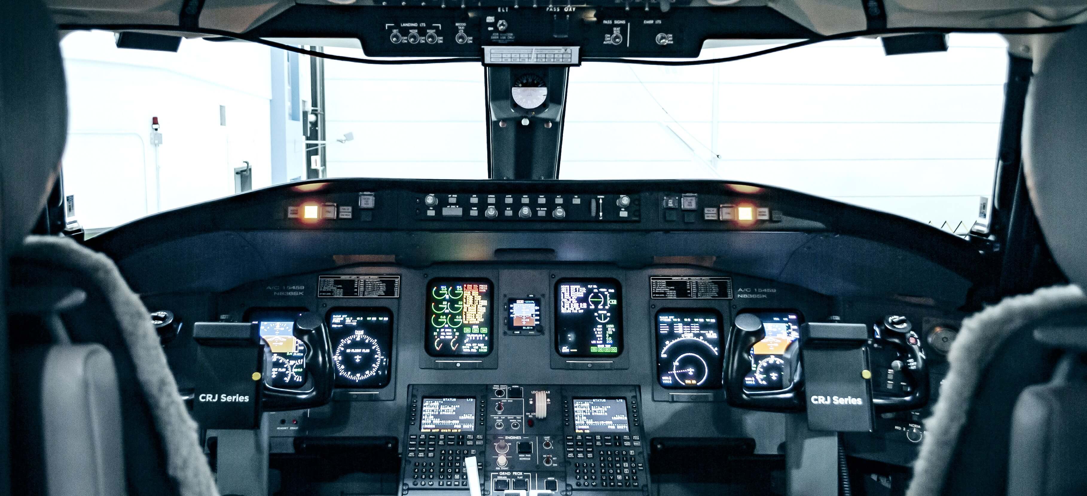 Inside cockpit